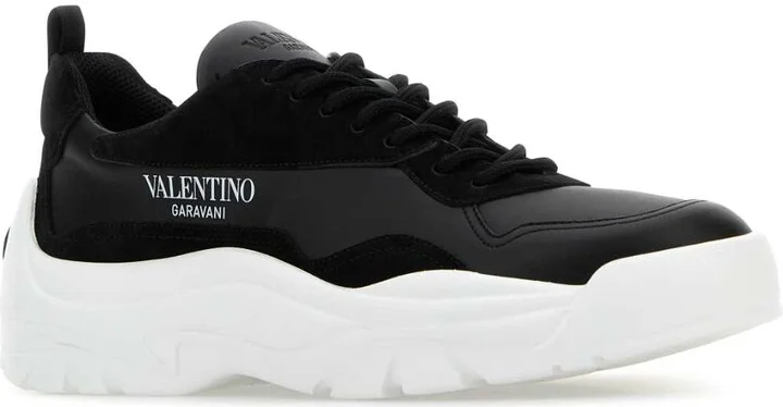Black Leather And Suede Gumboy Sneakers - Image 2