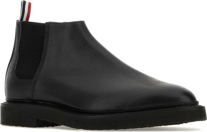 Black Leather Ankle Boots - Image 2