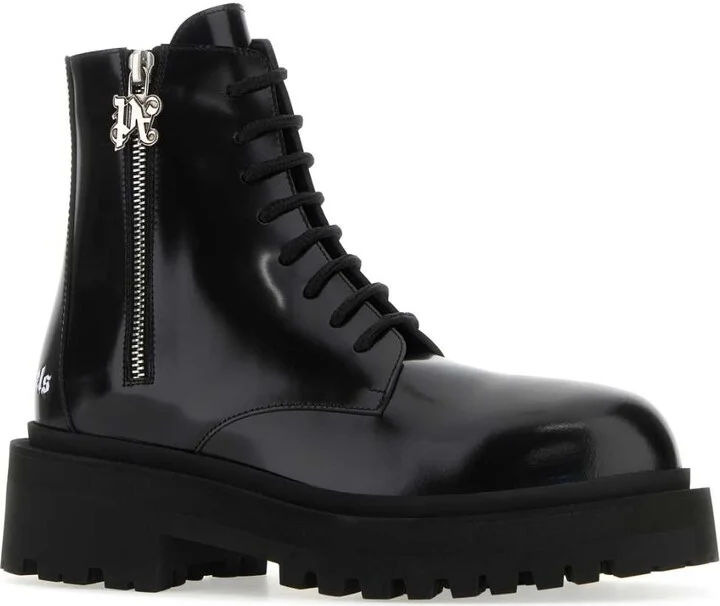 Black Leather Ankle Boots - Image 2