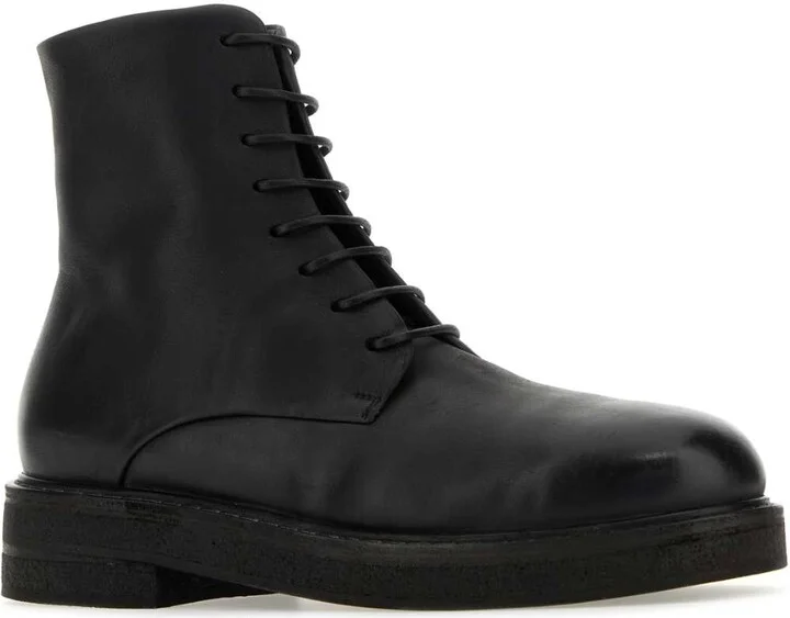 Black Leather Ankle Boots - Image 2