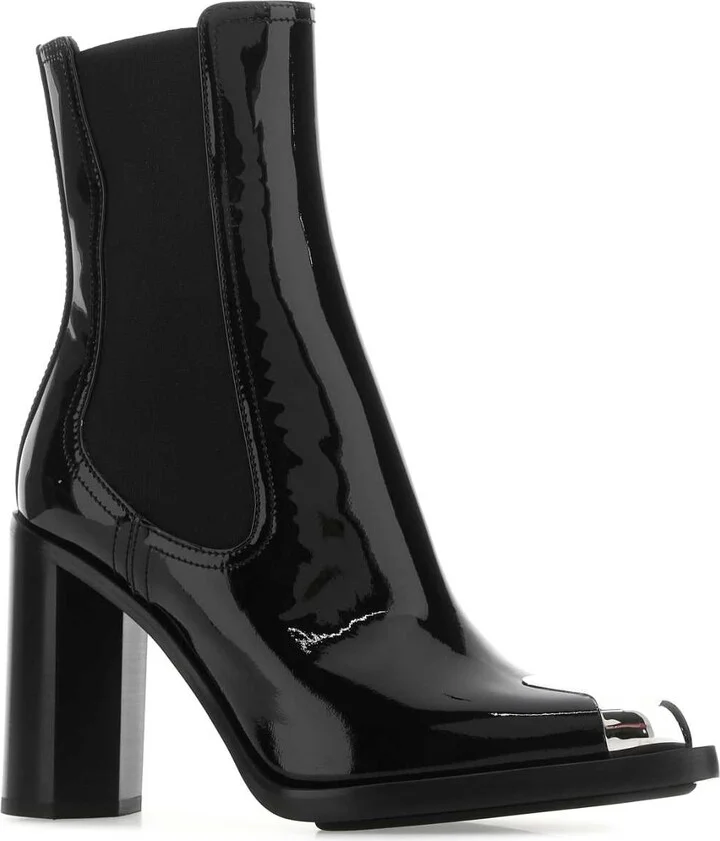 Black Leather Ankle Boots - Image 2