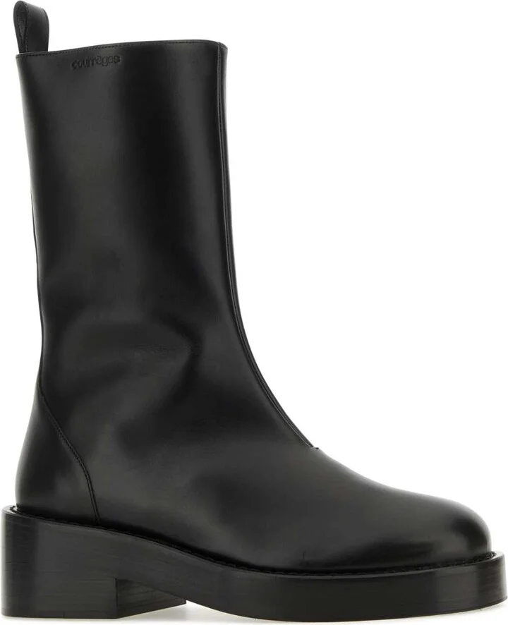Black Leather Ankle Boots - Image 2