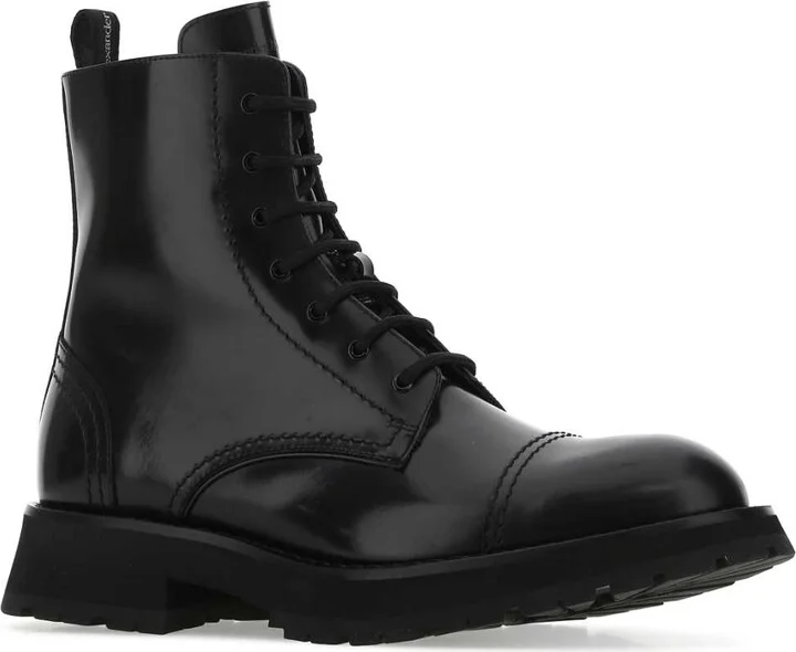 Black Leather Ankle Boots - Image 2