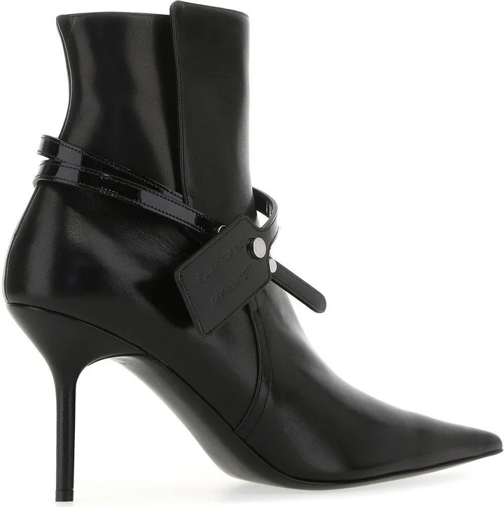 Black Leather Ankle Boots - Image 3
