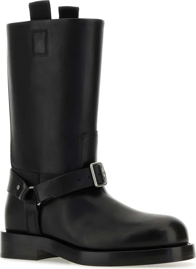 Black Leather Ankle Boots - Image 2