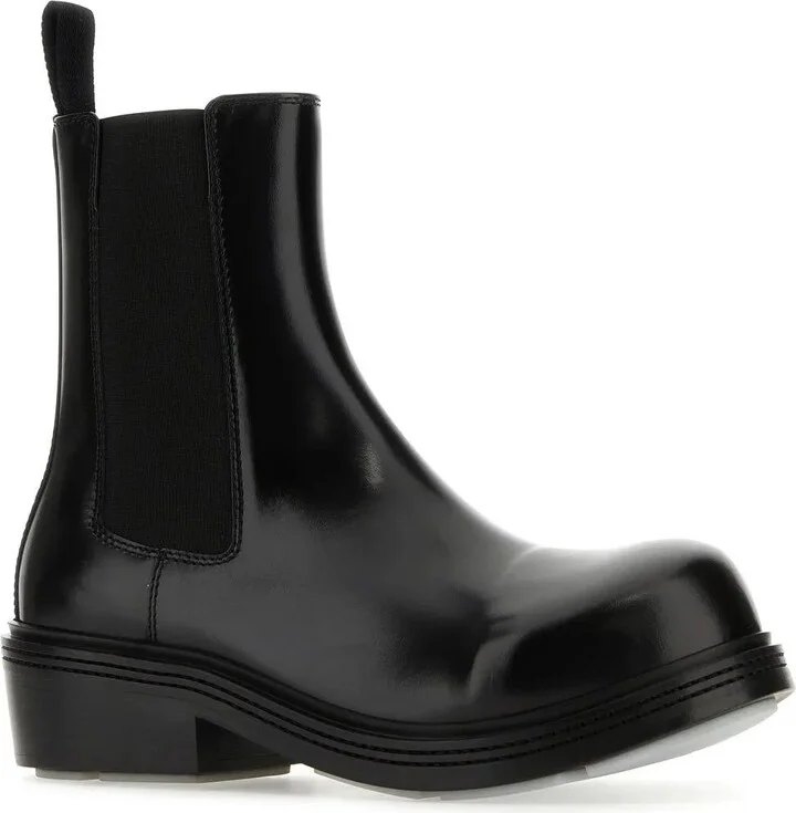 Black Leather Ankle Boots - Image 2