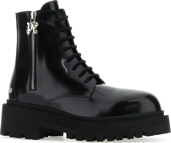 Black Leather Ankle Boots - Image 2