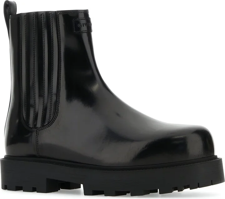 Black Leather Ankle Boots - Image 2