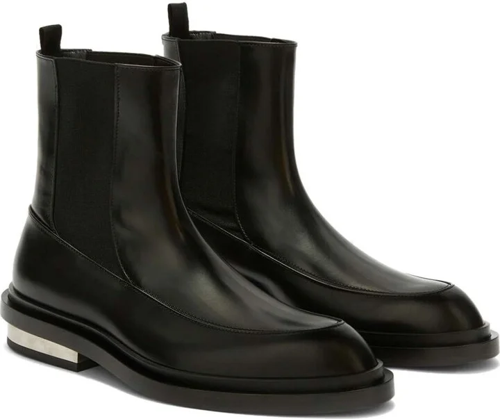 Black Leather Ankle Boots - Image 2