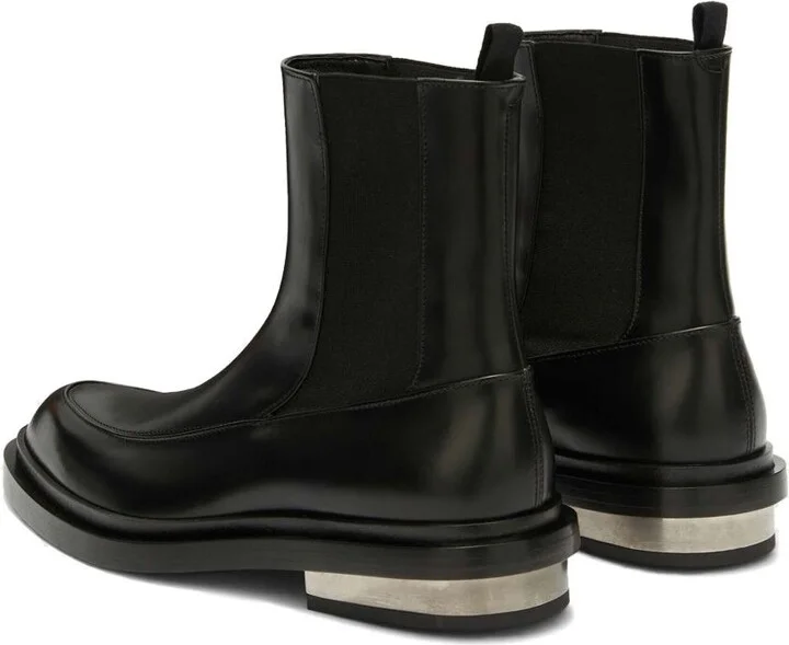 Black Leather Ankle Boots - Image 3