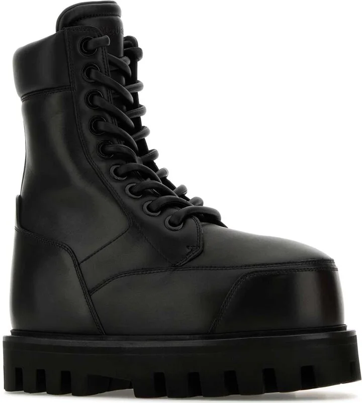Black Leather Ankle Boots - Image 2