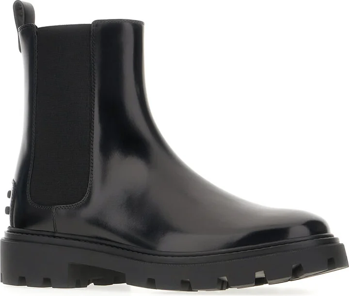 Black Leather Ankle Boots - Image 2