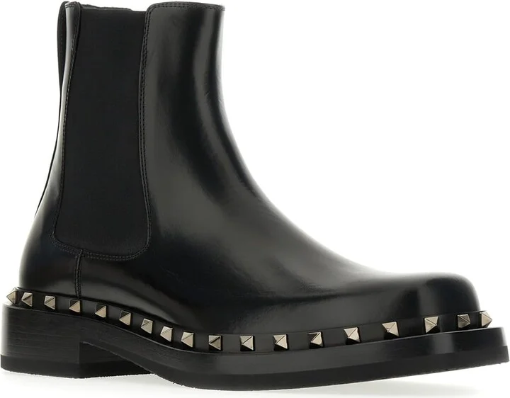 Black Leather Ankle Boots - Image 2