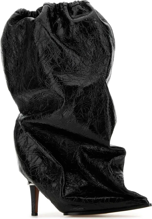 Black Leather Ankle Boots - Image 2