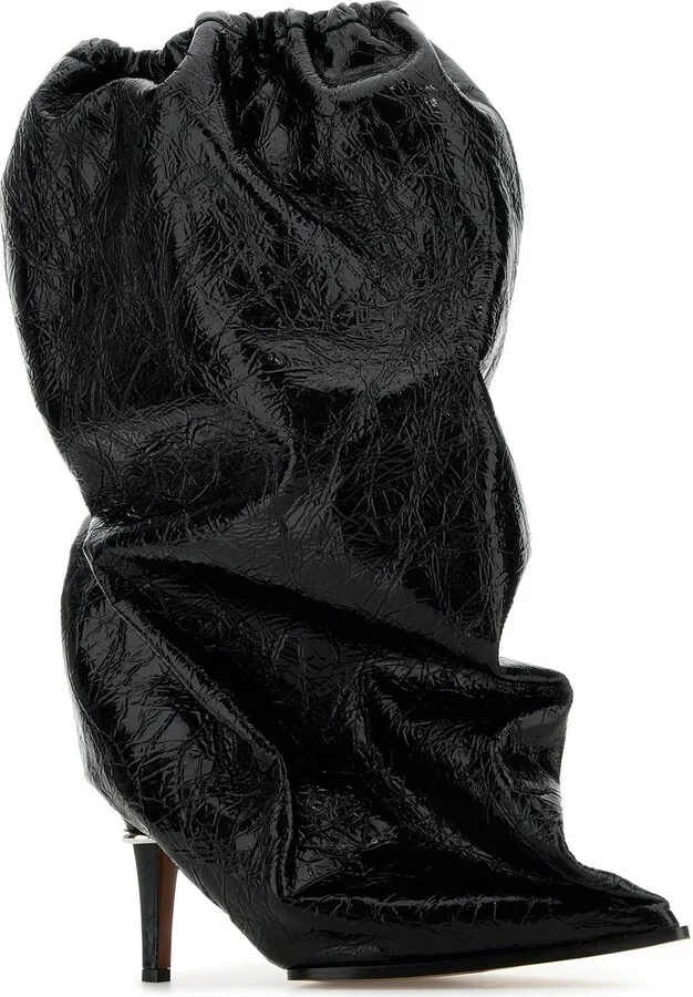Black Leather Ankle Boots - Image 2