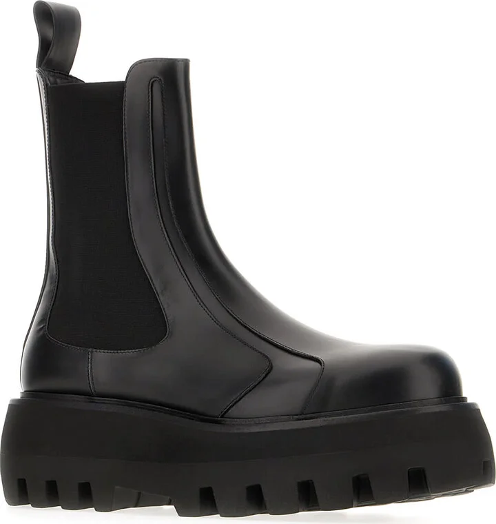 Black Leather Ankle Boots - Image 2