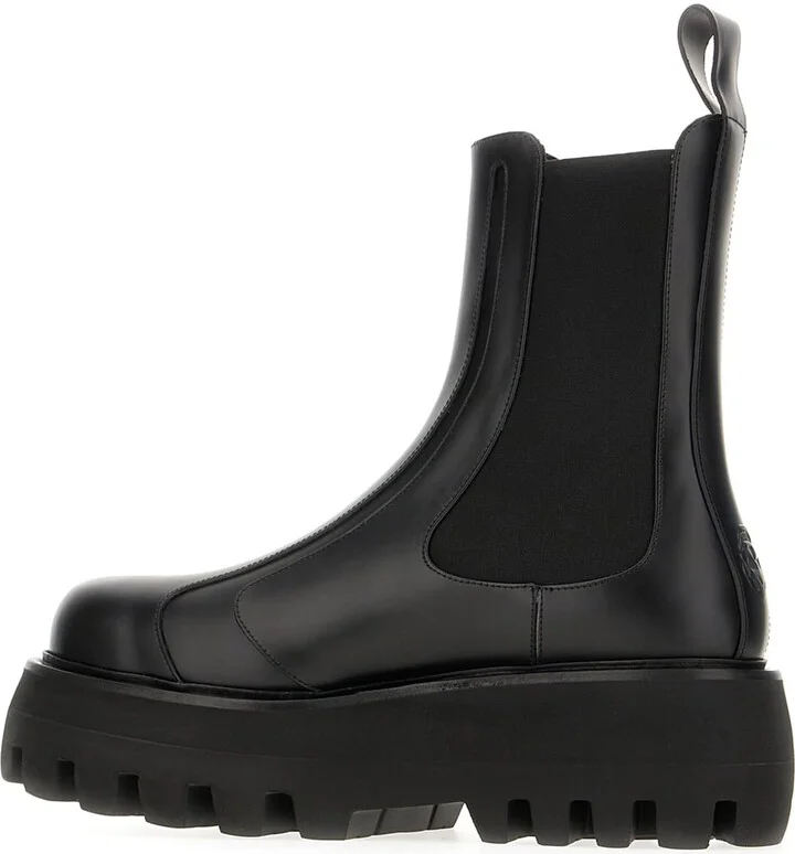 Black Leather Ankle Boots - Image 3