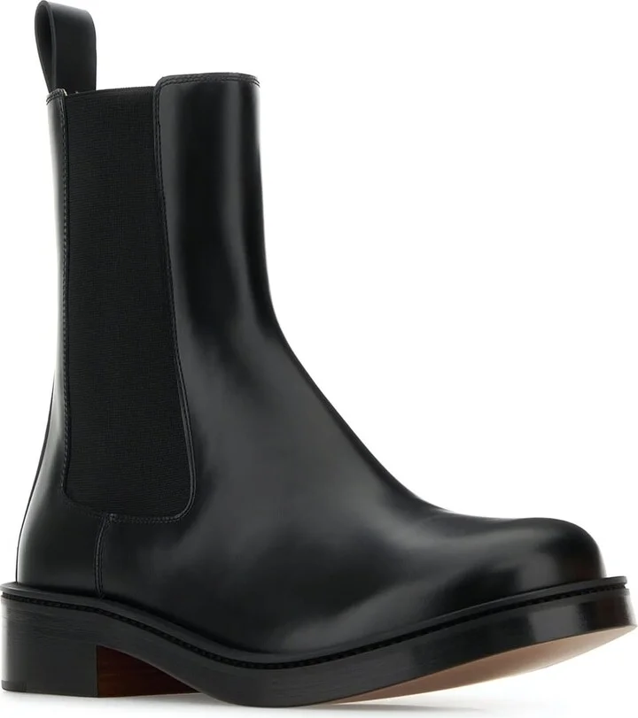 Black Leather Ankle Boots - Image 2