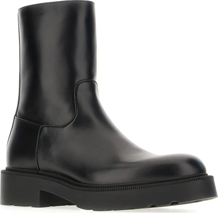 Black Leather Ankle Boots - Image 2