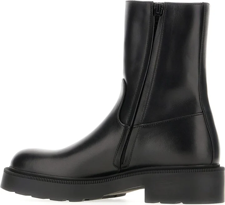 Black Leather Ankle Boots - Image 3
