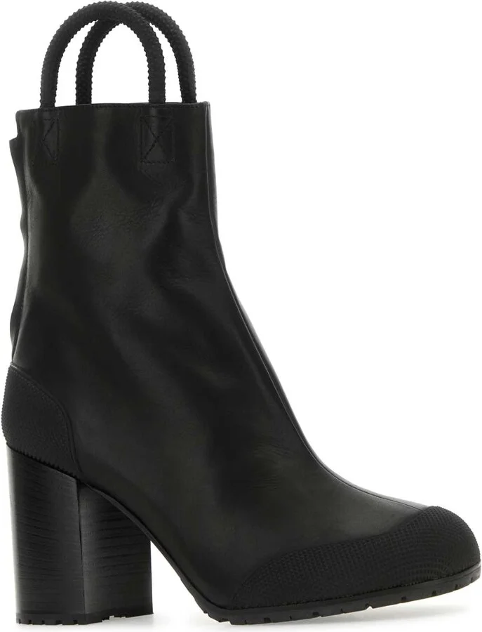 Black Leather Ankle Boots - Image 2