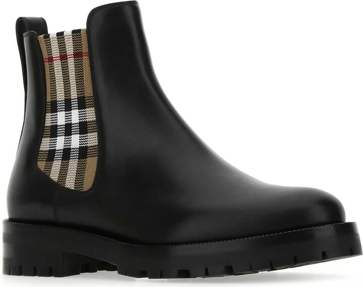 Black Leather Ankle Boots - Image 2
