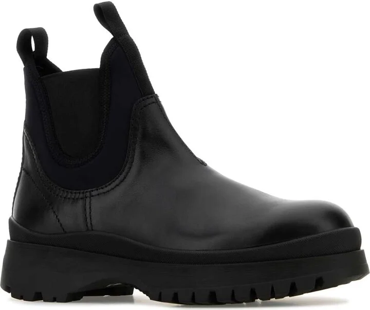 Black Leather Ankle Boots - Image 2
