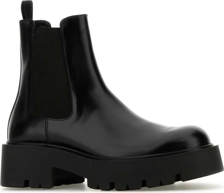Black Leather Ankle Boots - Image 2