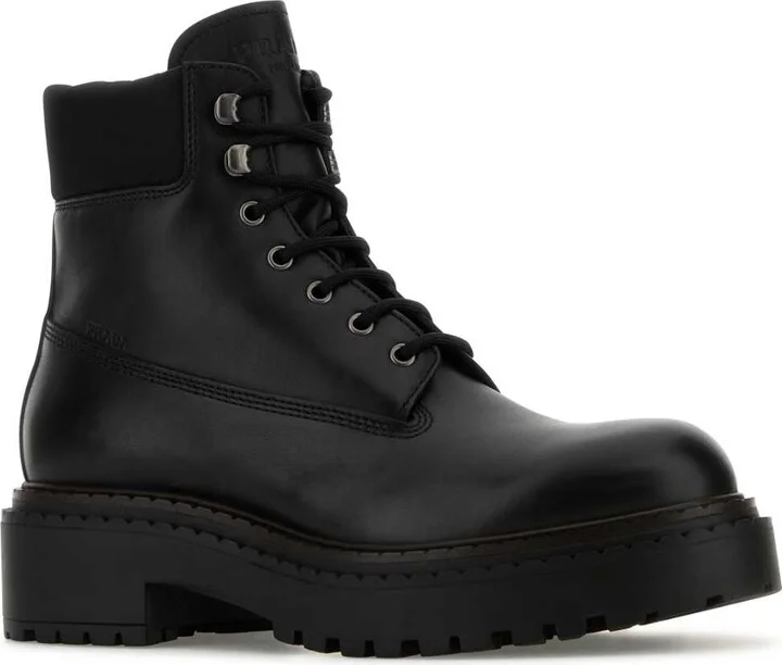 Black Leather Ankle Boots - Image 2