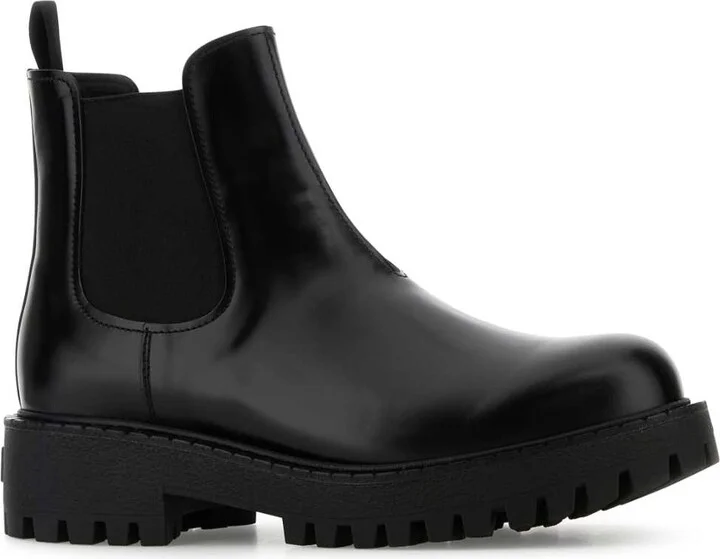 Black Leather Ankle Boots - Image 2