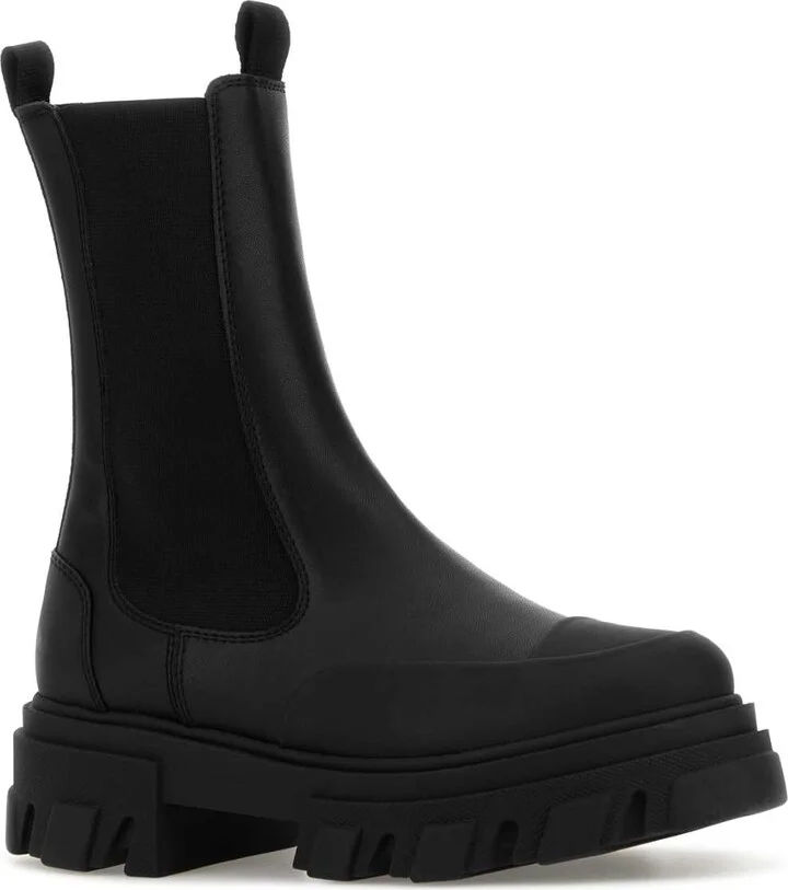 Black Leather Ankle Boots - Image 2