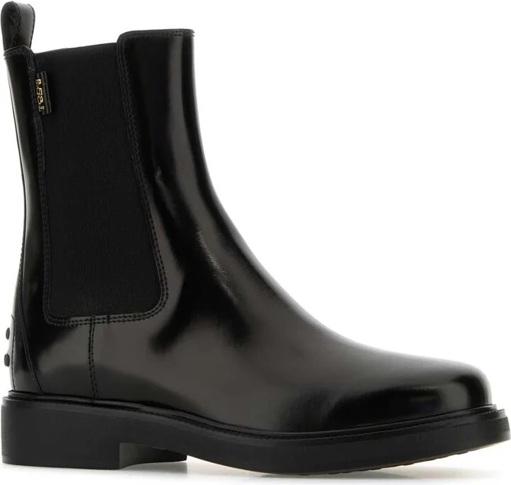 Black Leather Ankle Boots - Image 2