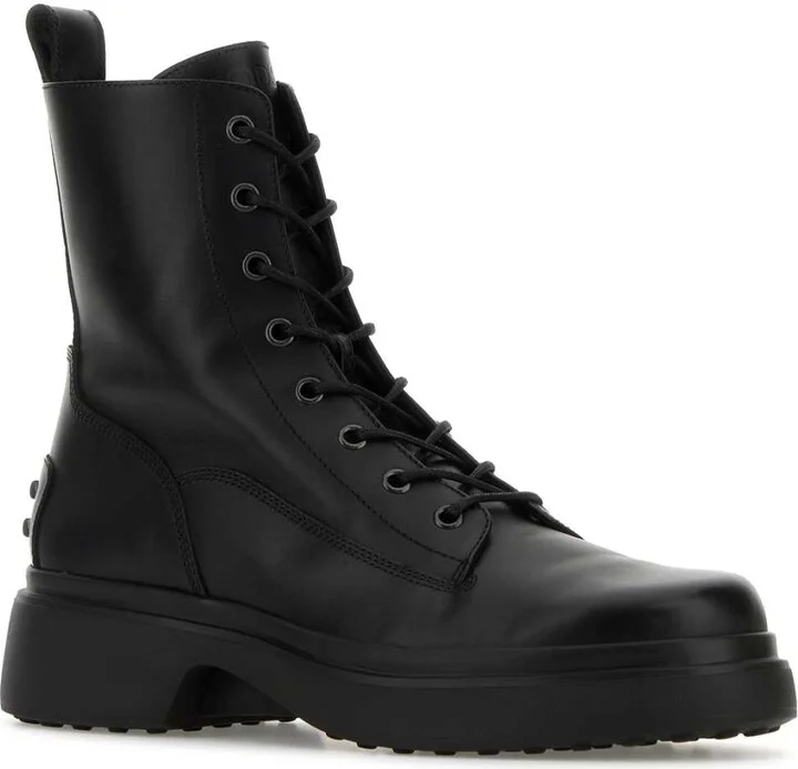 Black Leather Ankle Boots - Image 2