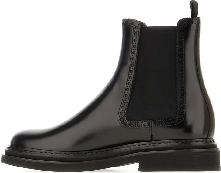 Black Leather Ankle Boots - Image 3