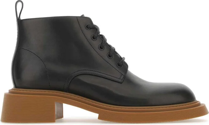 Black Leather Ankle Boots