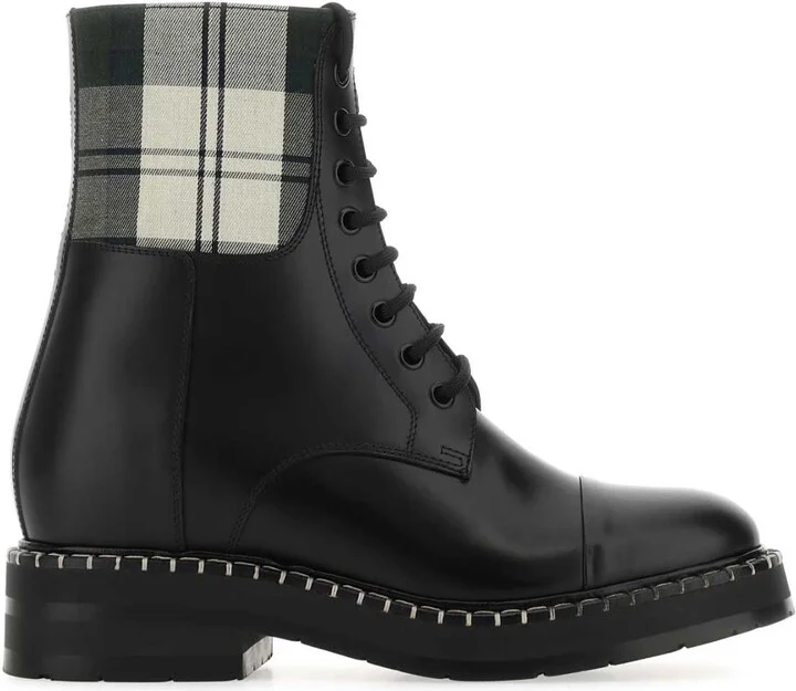 Black Leather Ankle Boots