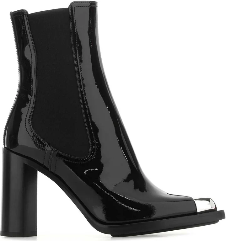 Black Leather Ankle Boots