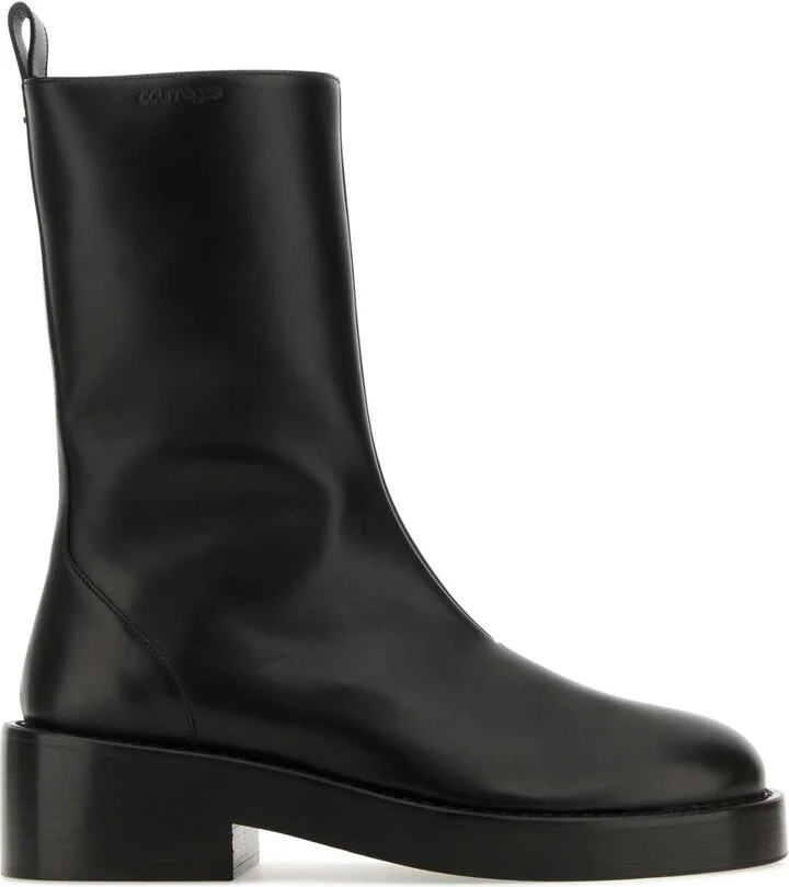 Black Leather Ankle Boots