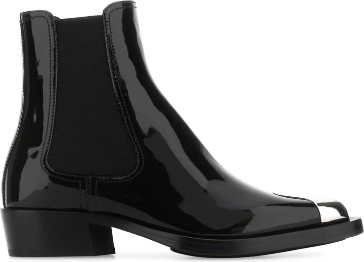 Black Leather Ankle Boots