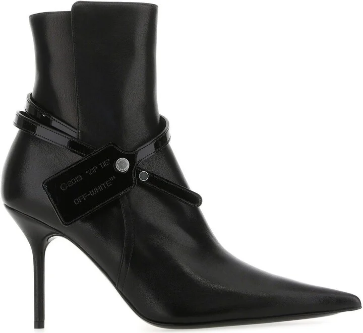 Black Leather Ankle Boots