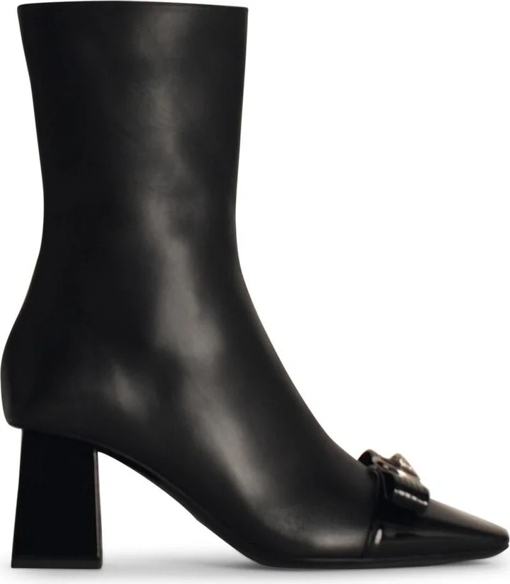 Black Leather Ankle Boots