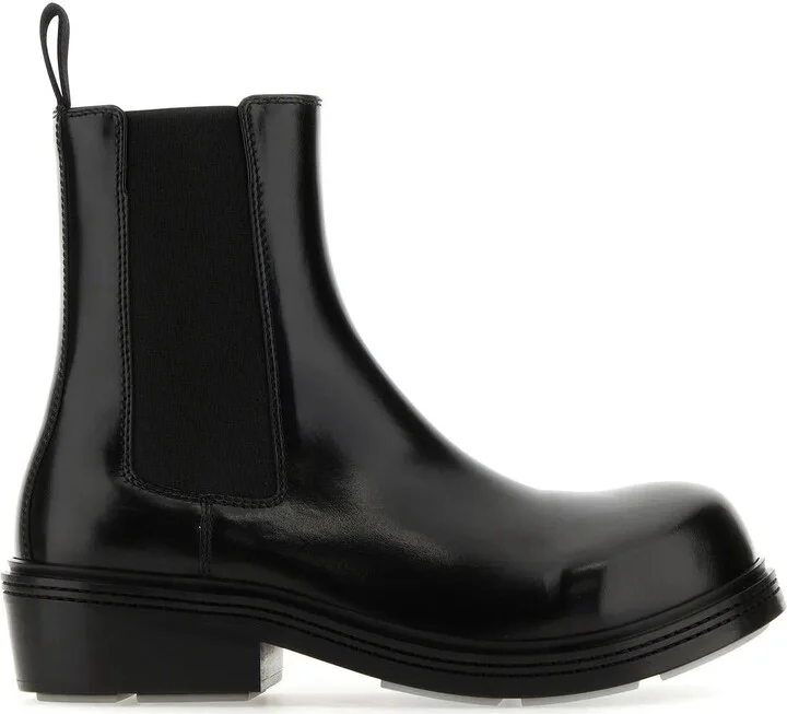 Black Leather Ankle Boots