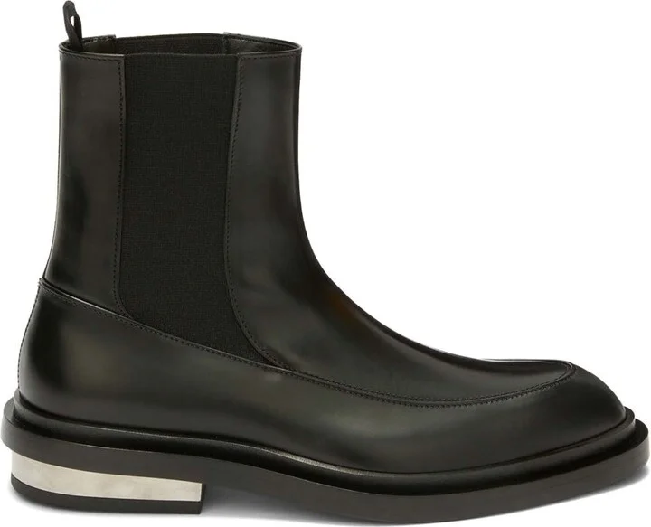 Black Leather Ankle Boots