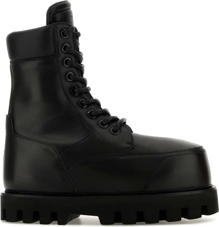 Black Leather Ankle Boots