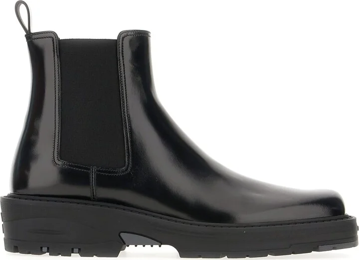 Black Leather Ankle Boots
