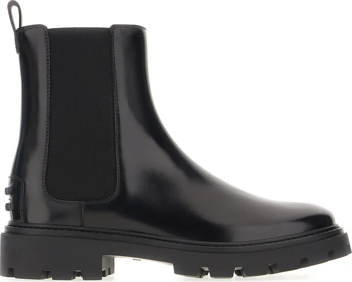 Black Leather Ankle Boots