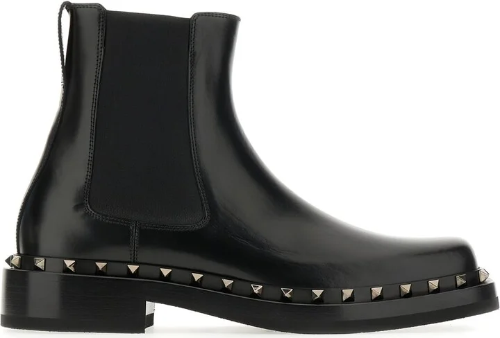 Black Leather Ankle Boots