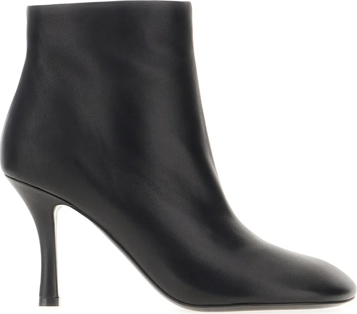 Black Leather Ankle Boots