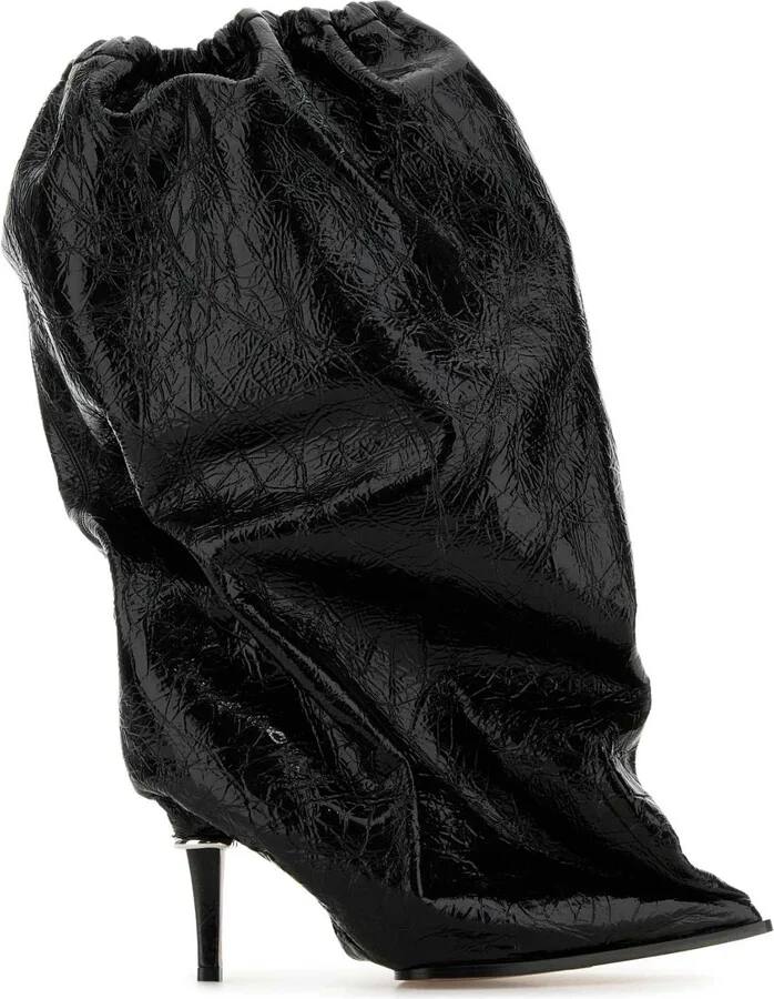Black Leather Ankle Boots