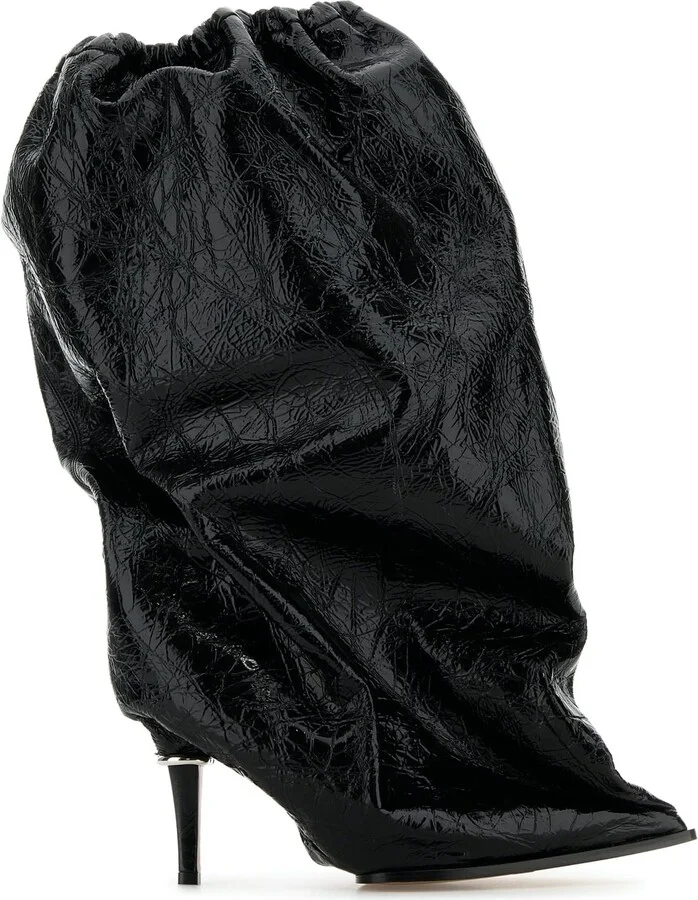 Black Leather Ankle Boots
